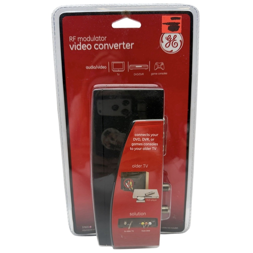 Brand New Genuine GE 37631 Audio / Video Modulator Box & Power Converter Kit